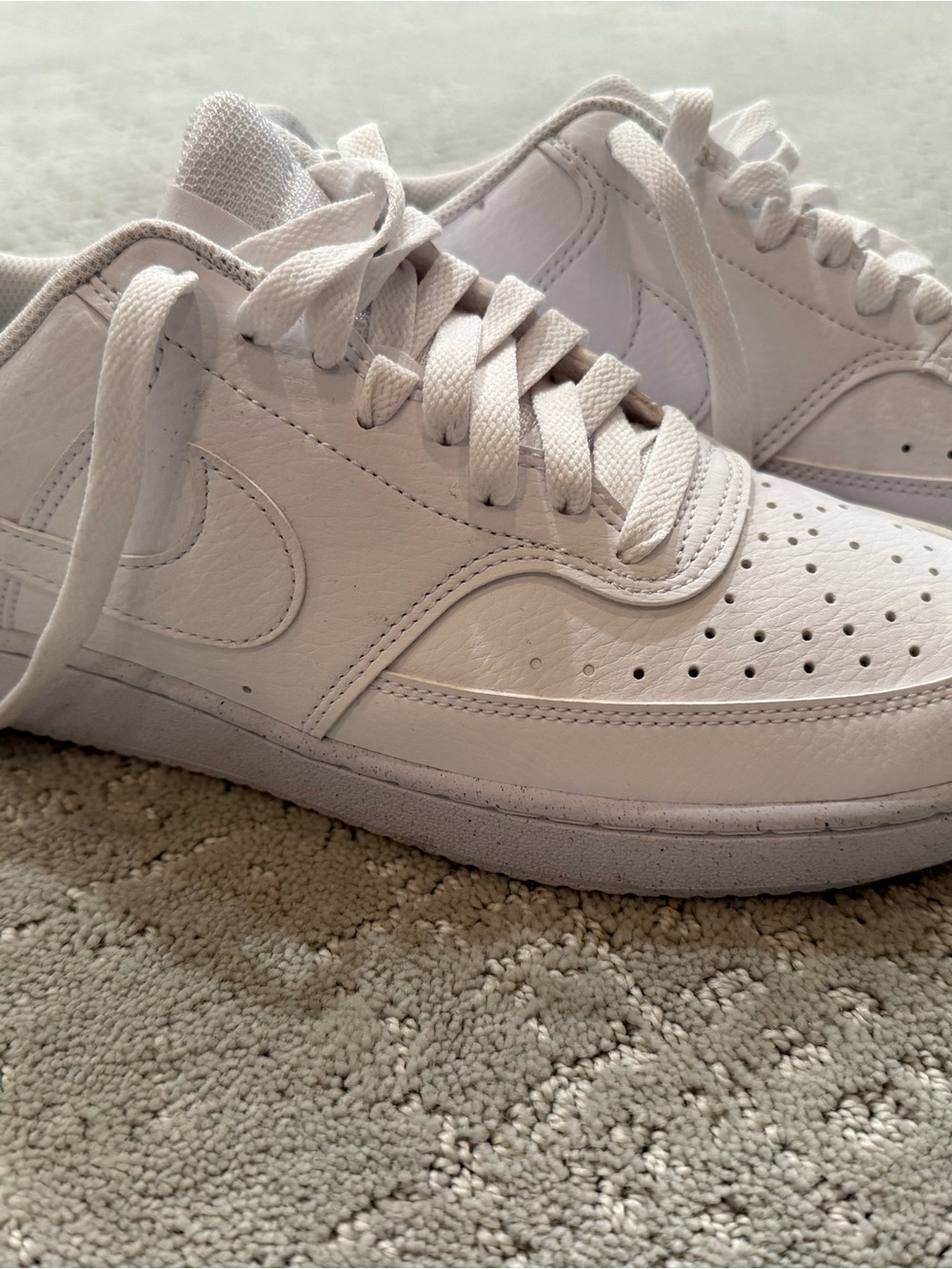 Nike Men's All-White Low-Top Athletic Sneakers